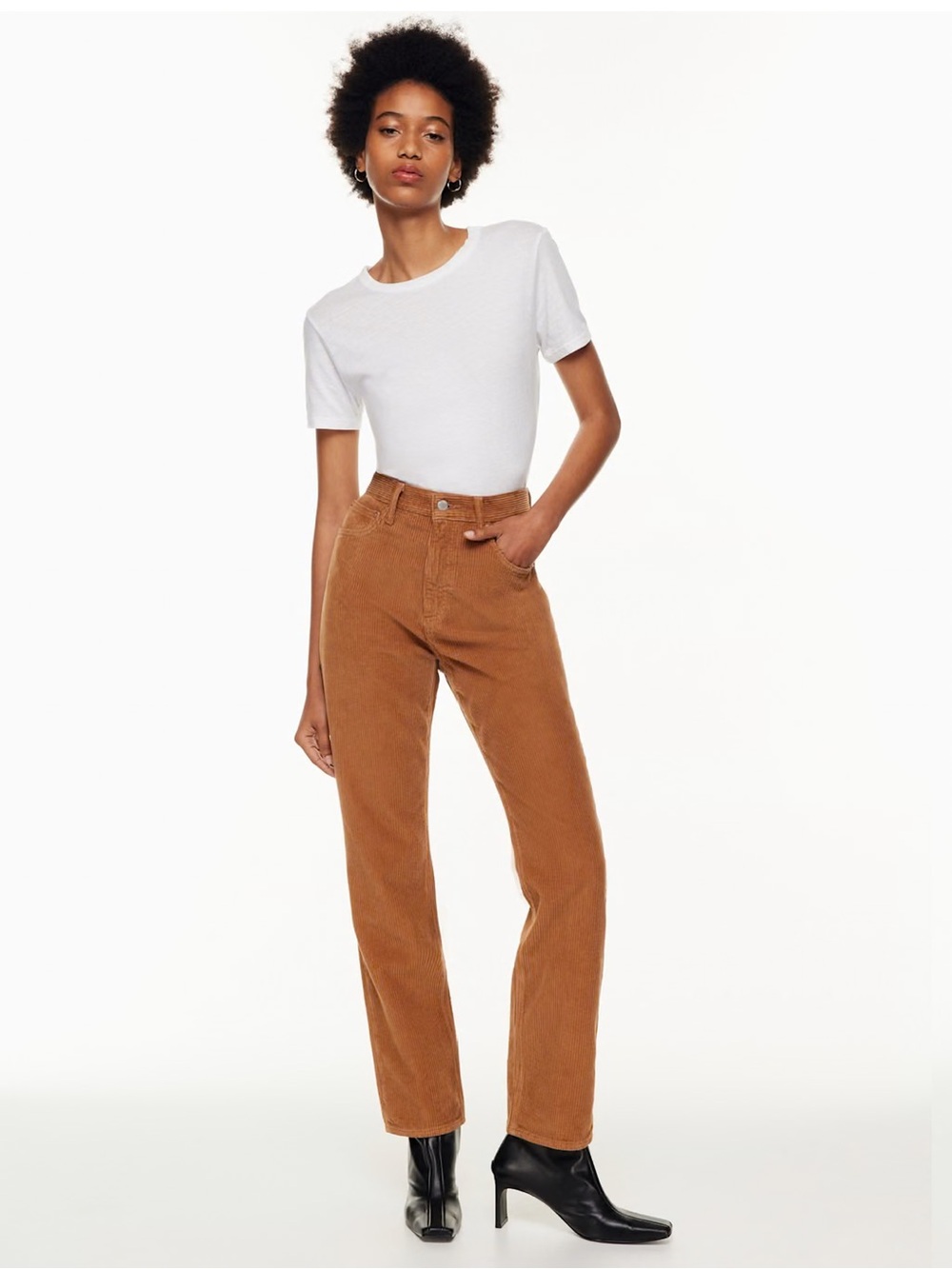 Denim Forum The Joni High Rise Loose Corduroy